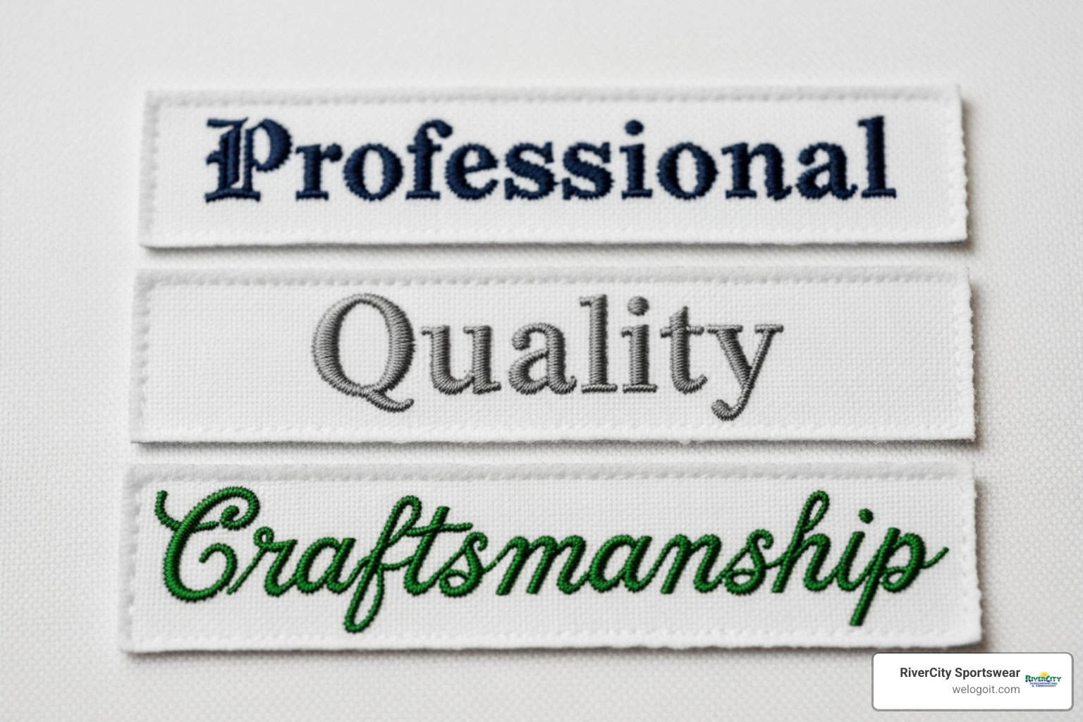 Image comparing professional font styles like Helvetica, Times New Roman, and a simple block font for embroidery - medical student white coat embroidery Image comparing professional font styles like Helvetica, Times New Roman, and a simple block font for embroidery - medical student white coat embroidery